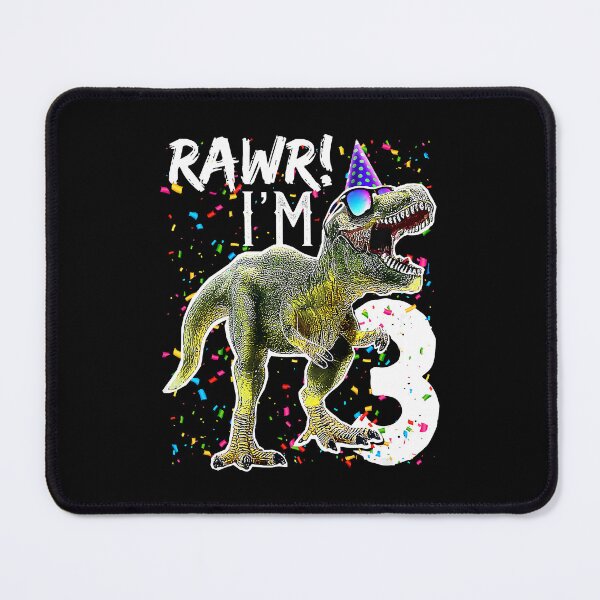 Item preview, Kids Rawr Im 3 3rd Birthday T Rex Dinosaur 3 Year Old Party Gift designed and sold by HugheDemeyer.