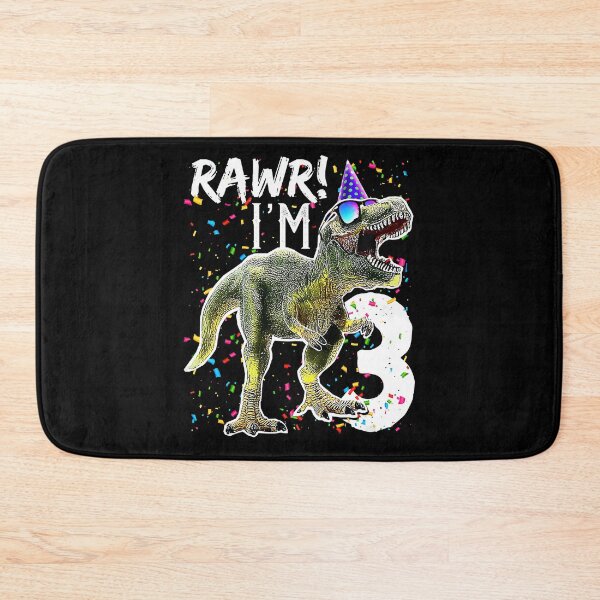 Item preview, Kids Rawr Im 3 3rd Birthday T Rex Dinosaur 3 Year Old Party Gift designed and sold by HugheDemeyer.