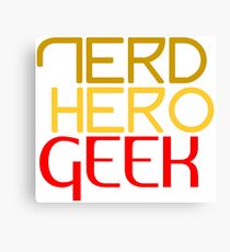 Nerd hero geek red Canvas Print