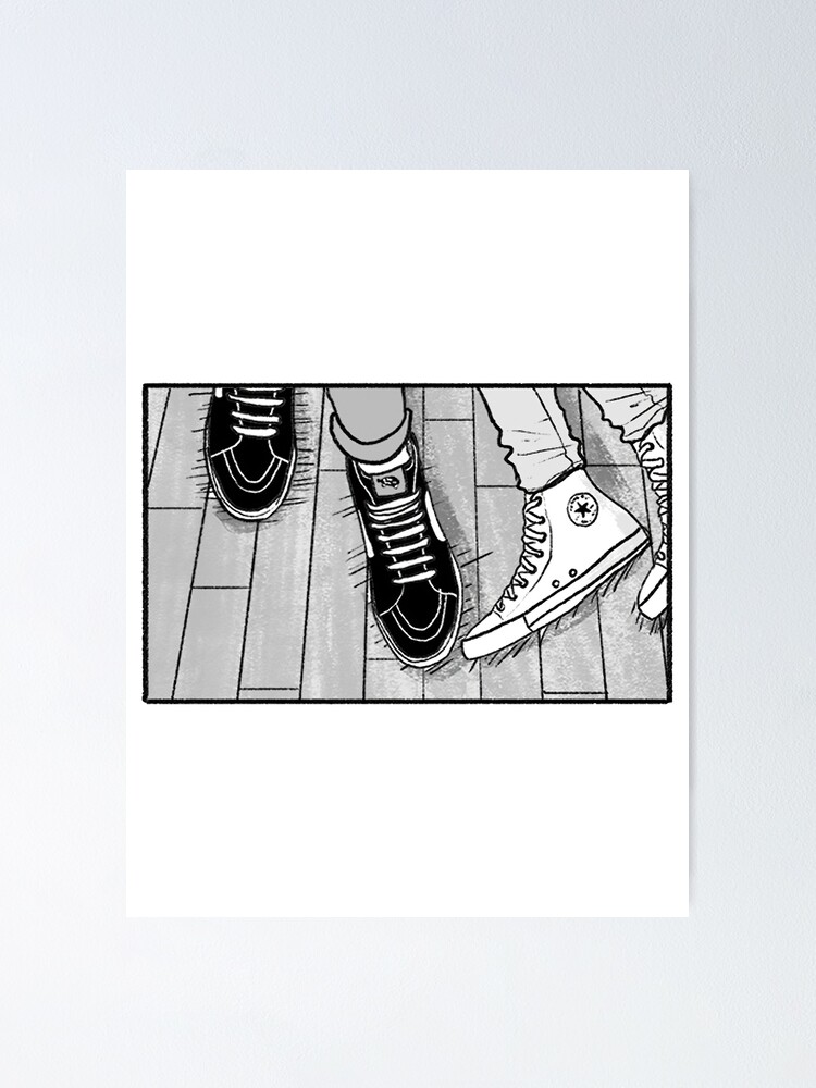 "Nick and Charlie heartstopper 2 shoes drawing" Poster by LyonsBaird