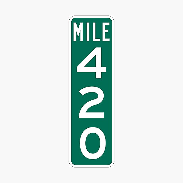 420 Mile Marker Photographic Print