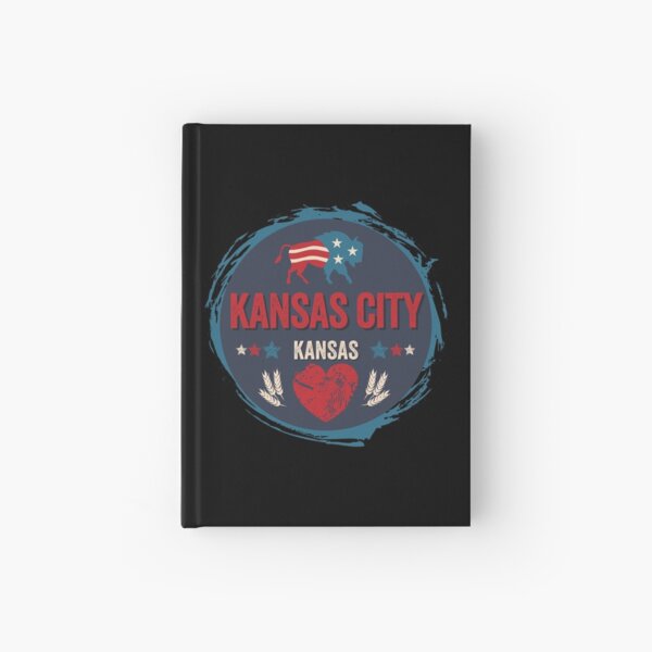 Kansas City Kansas US Typography Distressed Design Hardcover Journal