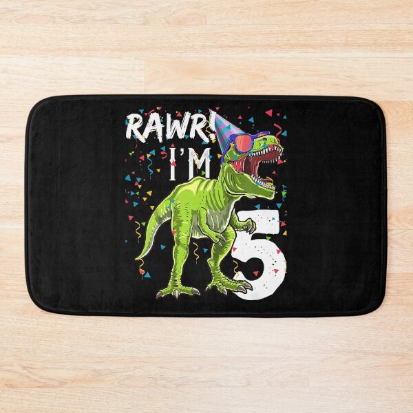 Item preview, Kids Rawr Im 5 5th Birthday T Rex Dinosaur 5 Year Old Party Gift designed and sold by HugheDemeyer.