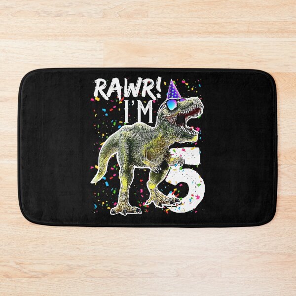 Item preview, Kids Rawr Im 5 5th Birthday T Rex Dinosaur 5 Year Old Party Gift designed and sold by HugheDemeyer.