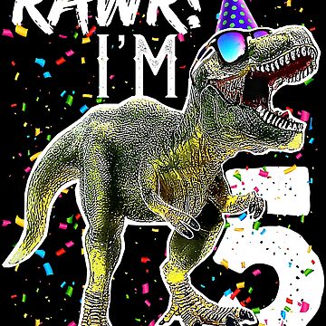 5 ans dino T-Rex 5ème anniversaire garçon Dessous de verre