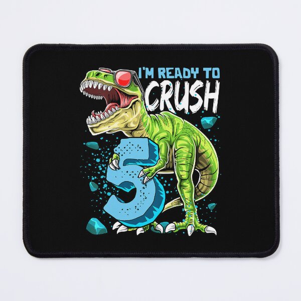 Item preview, Kids Ready to Crush 5 5th Birthday T Rex Dinosaur 5 Year Old Boys Kids Gift designed and sold by HugheDemeyer.