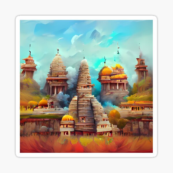 temple in the mouton Sticker