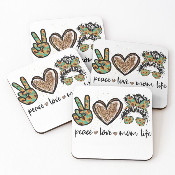 Item preview, Peace Love Mom Life, Funny Mama life Quote for mother's day, Cool Peace Love Mama life designed and sold by BestdesignerFM.