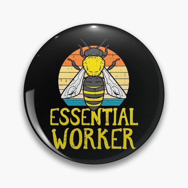 Item preview, Essential Worker Bee Retro Nature Environment designed and sold by levintere.