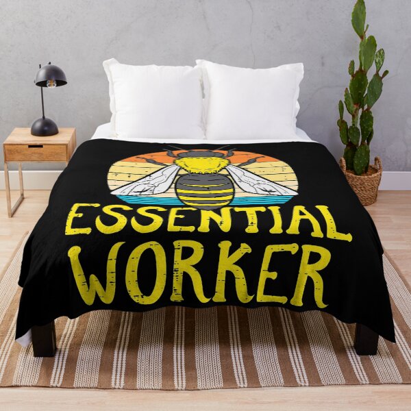 Item preview, Essential Worker Bee Retro Nature Environment designed and sold by levintere.