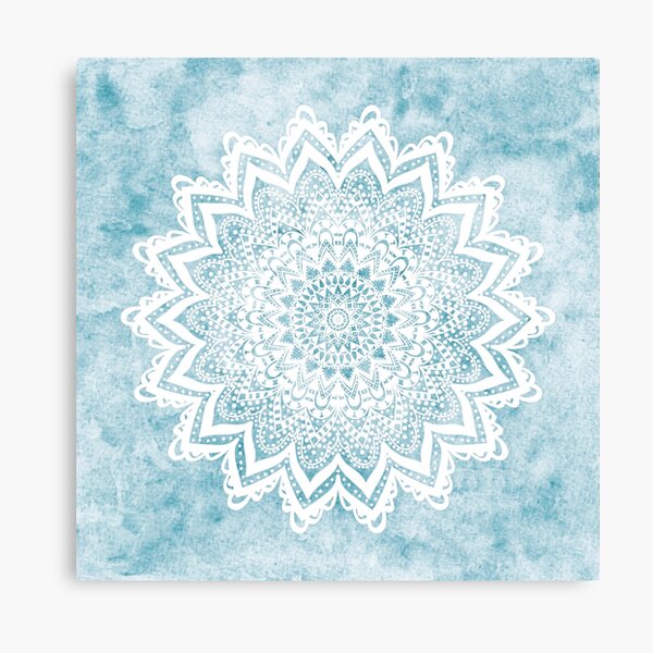 MANDALA SAVANAH LIGHT BLUE Canvas Print