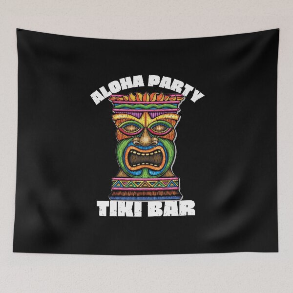 Item preview, Sleepy Tiki God Wood Tiki Style Mug for that Retro Island designed and sold by Tanuja  Sharma.