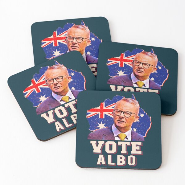 Item preview, Australian Labor Party  vote albo  Australian map retro 2022   designed and sold by GlaznostGearz.