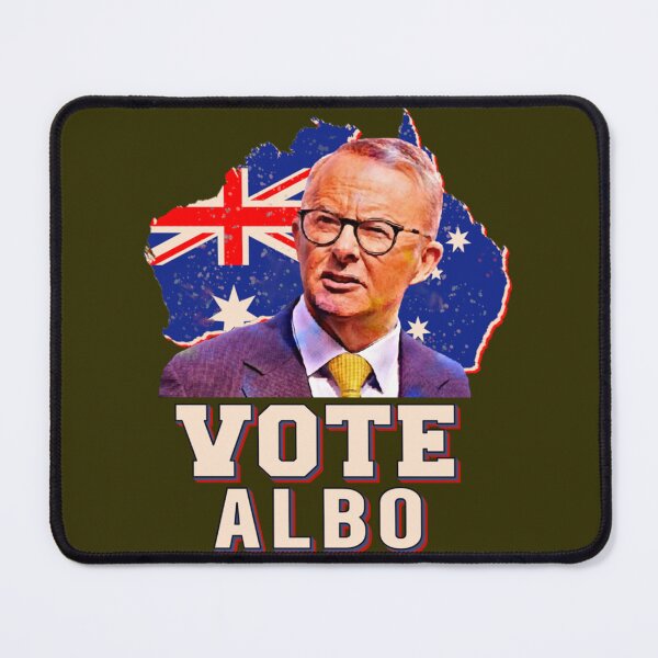 Item preview, Australian Labor Party vote albo Australian map retro 2022 designed and sold by GlaznostGearz.