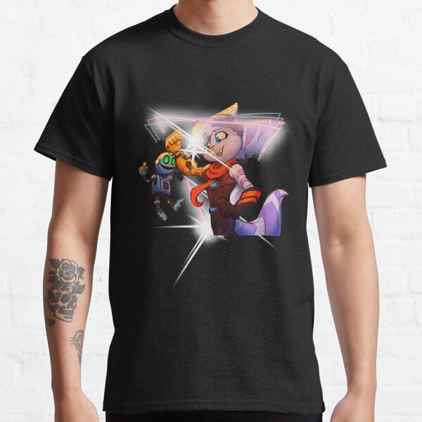 Vista previa del artículo con la obra «Supera la traviesa acción de disparos Lucky Kids Star Lombax y Clank Perfect», diseñado y vendido por MurphyPicking.