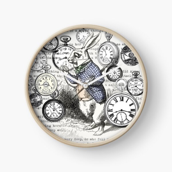 White Rabbit Alice in Wonderland Watches Time Clock