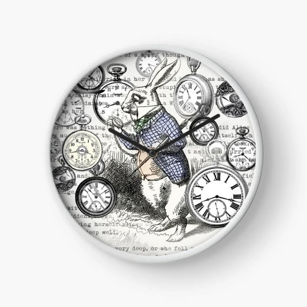 Alice in Wonderland - Alice in Wonder Time (Full Size) Pocket Watch - White Rabbit, Drink Me, Watch, Lewis Carroll, Steam Punk, Alice