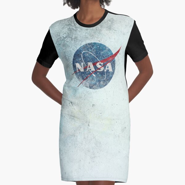 NASA Space Agency Ultra-Vintage Graphic T-Shirt Dress