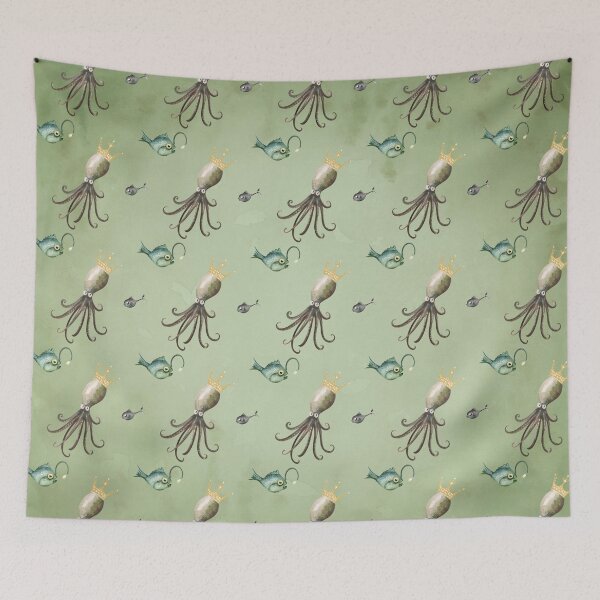 Item preview, Octopus green designed and sold by Irina Fomichova.