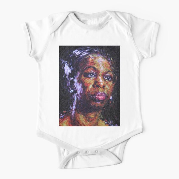 Black is the colour of my true love's hair - Nina Simone Short Sleeve Baby One-Piece