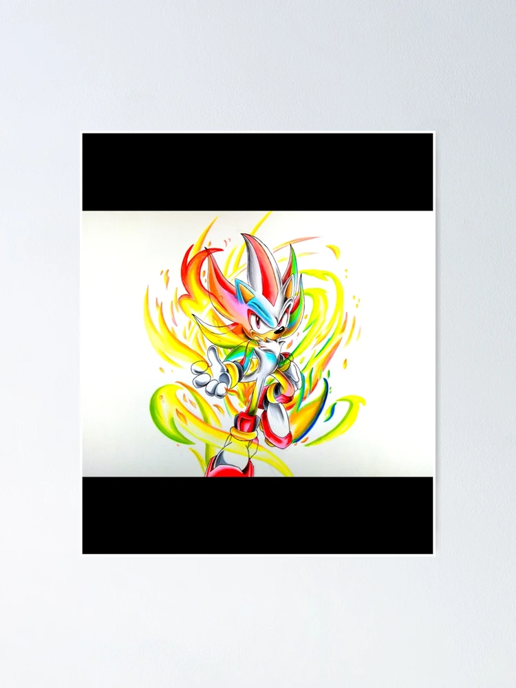 Sonic Shadow The Hedgehog Art Paint By Numbers - PBN Canvas