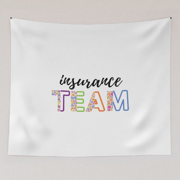 Item preview, Insurance Team Floral (black)- insurance agent designed and sold by CaitU.