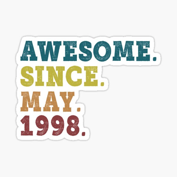 Item preview, Awesome Since May 1998 Retro Vintage 24th Birthday Gift designed and sold by designbychow.