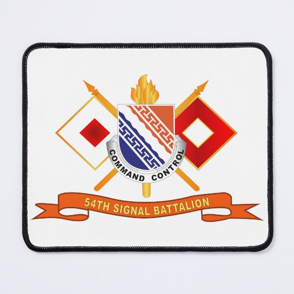 Item preview, Army - 54th Signal Battalion w Signal Branch - Br - Ribbon X 300 designed and sold by Military Insignia Products.