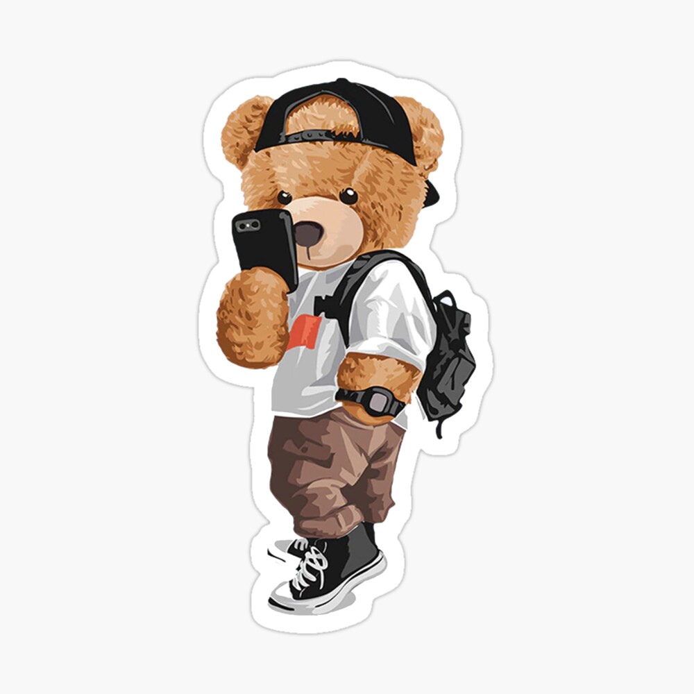 SOH HOS - DESIGNER TEDDY BEAR ART PRINT 🖤 Designer teddy