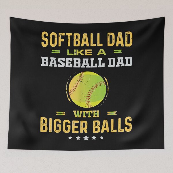 Artikelvorschau, Vintage Softball Dad Softball Fan entworfen und verkauft von Melle123234.