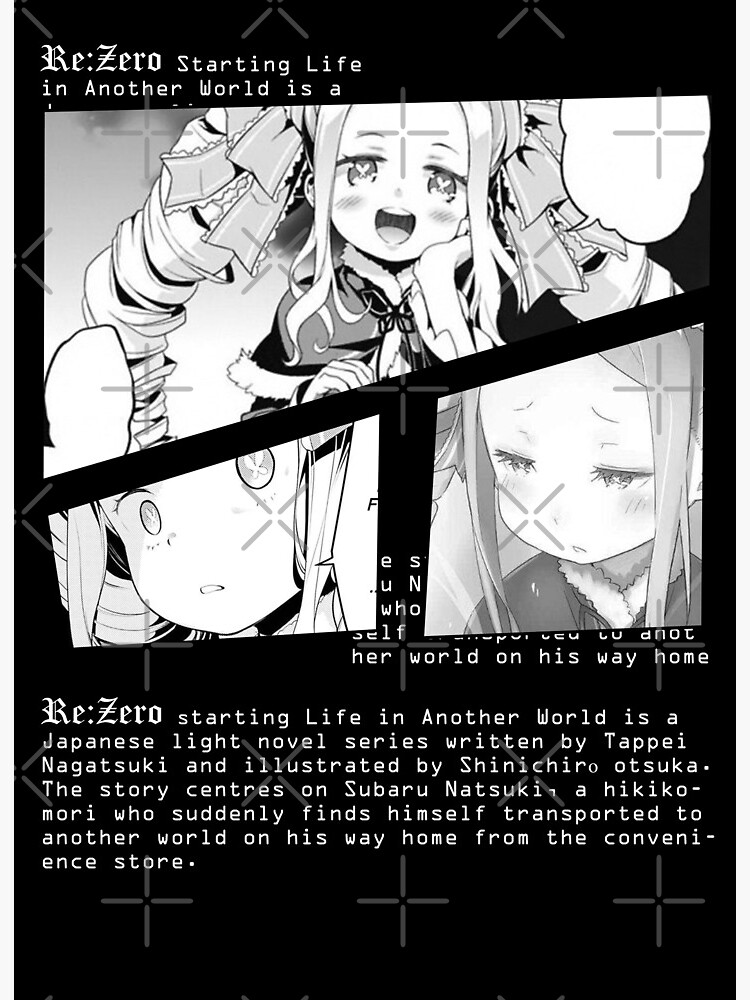 Beatrice ReZERO Starting Life in Another World Anime Manga Text Design |  Art Board Print