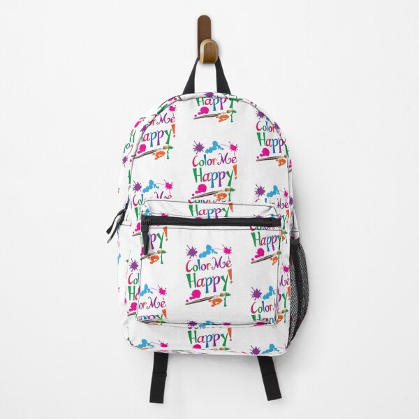 Item preview, 'Color Me Happy!' (White) designed and sold by The Button Gal.