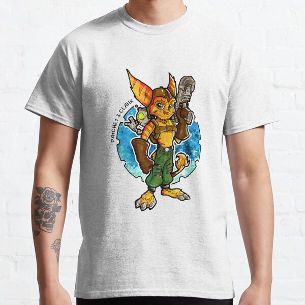 Vista previa del artículo con la obra «Supera la traviesa acción de disparos Lucky Ratchet and Clank Perfect Gift Classic», diseñado y vendido por MurphyPicking.