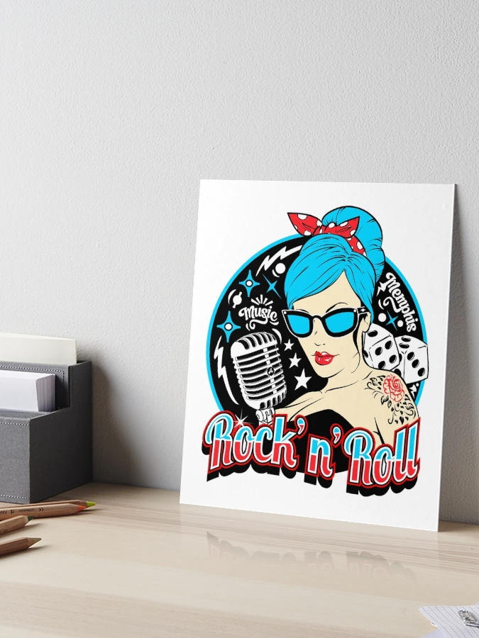 Memphis Rockabilly Pin Up Girl Vintage Rocker Rock N Roll Sock Hop