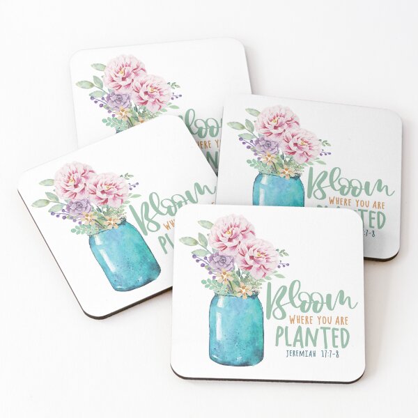 Item preview, Bloom where you are planted - mason jar designed and sold by Cane & Abel Creations ..