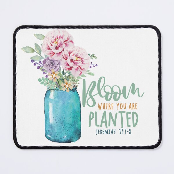 Item preview, Bloom where you are planted - mason jar designed and sold by Cane & Abel Creations ..
