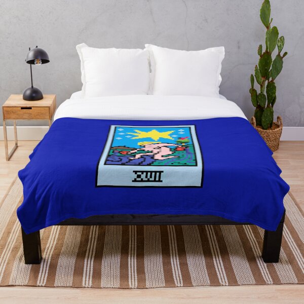 Item preview, Wait, is this pixel art tarot? Blue  - Major Arcana 'The Star' (Design for T-shirt, stickers and other accessories) designed and sold by Pixel Waite.