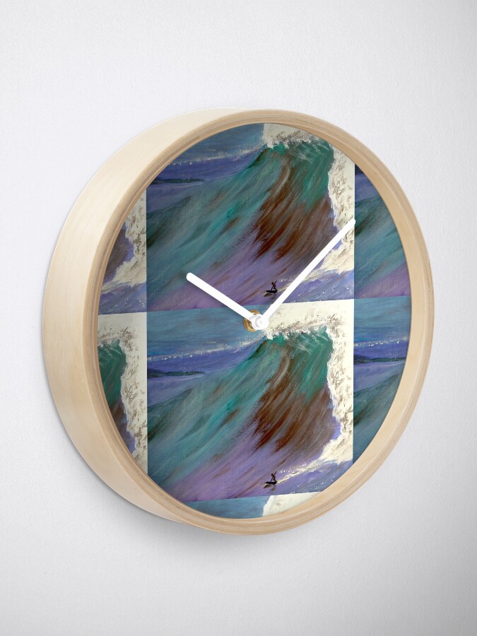 Alternate view of Surfer. Ocean wave Clock