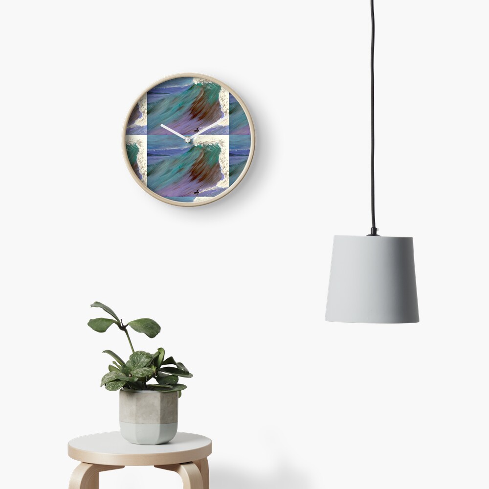 Surfer. Ocean wave Clock