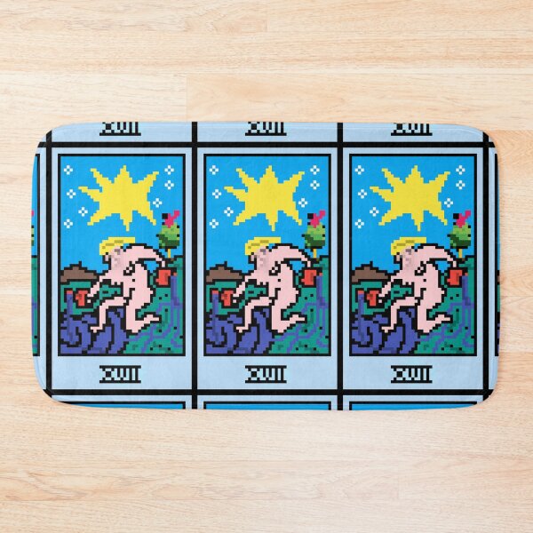 Item preview, Wait, is this pixel art tarot? Green - Major Arcana 'The Star' (Design for T-shirt, stickers and other accessories) designed and sold by Pixel Waite.