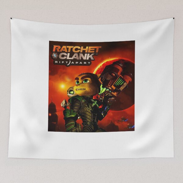 Item preview, Overcome Mischievous Shooting Action Lucky Ratchet And Clank Rift Apart Art Retro designed and sold by MurphyPicking.