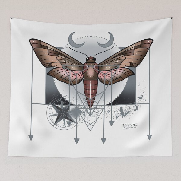 Item preview, Geometric Moth designed and sold by MetroInk.