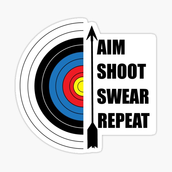 Item preview, Archery Aim Shoot Swear Repeat  designed and sold by LarkDesigns.