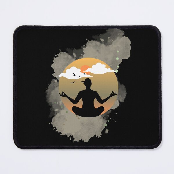 Item preview, Yogi figure under the sunset. Yoga brings eternal joy, love, and peace designed and sold by M-Infinite.