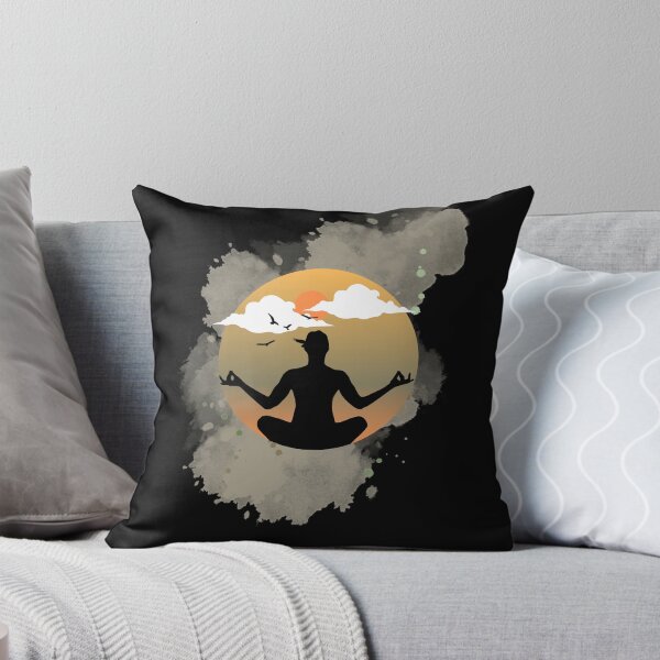 Item preview, Yogi figure under the sunset. Yoga brings eternal joy, love, and peace designed and sold by M-Infinite.