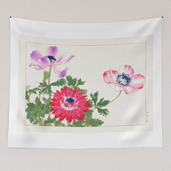 Item preview, Traditional Japanese Poppy Flower - Antique Flower Illustration designed and sold by FrostMintStudio.