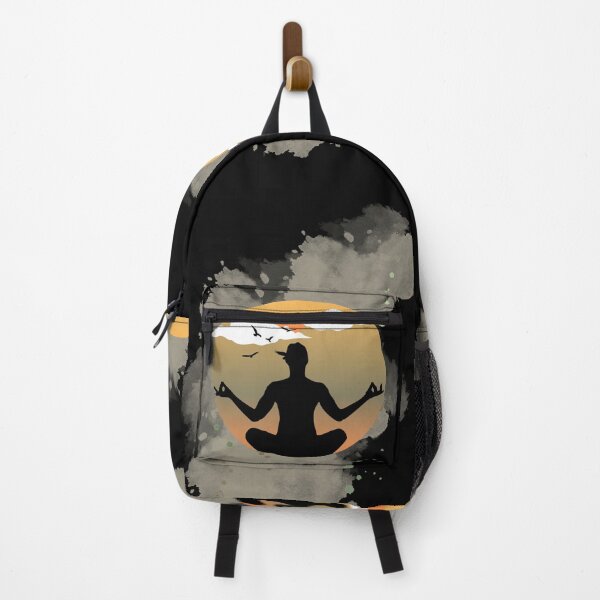 Item preview, Yogi figure under the sunset. Yoga brings eternal joy, love, and peace designed and sold by M-Infinite.