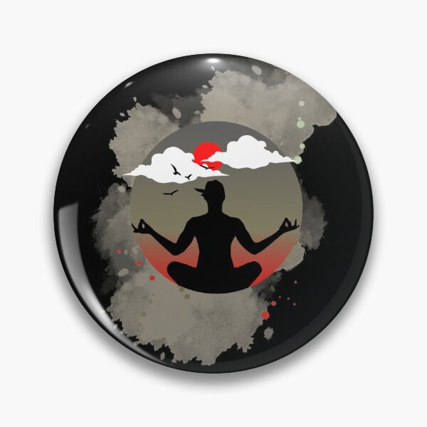 Item preview, Yogi figure under the red sunset. Yoga brings eternal joy, love, and peace designed and sold by M-Infinite.