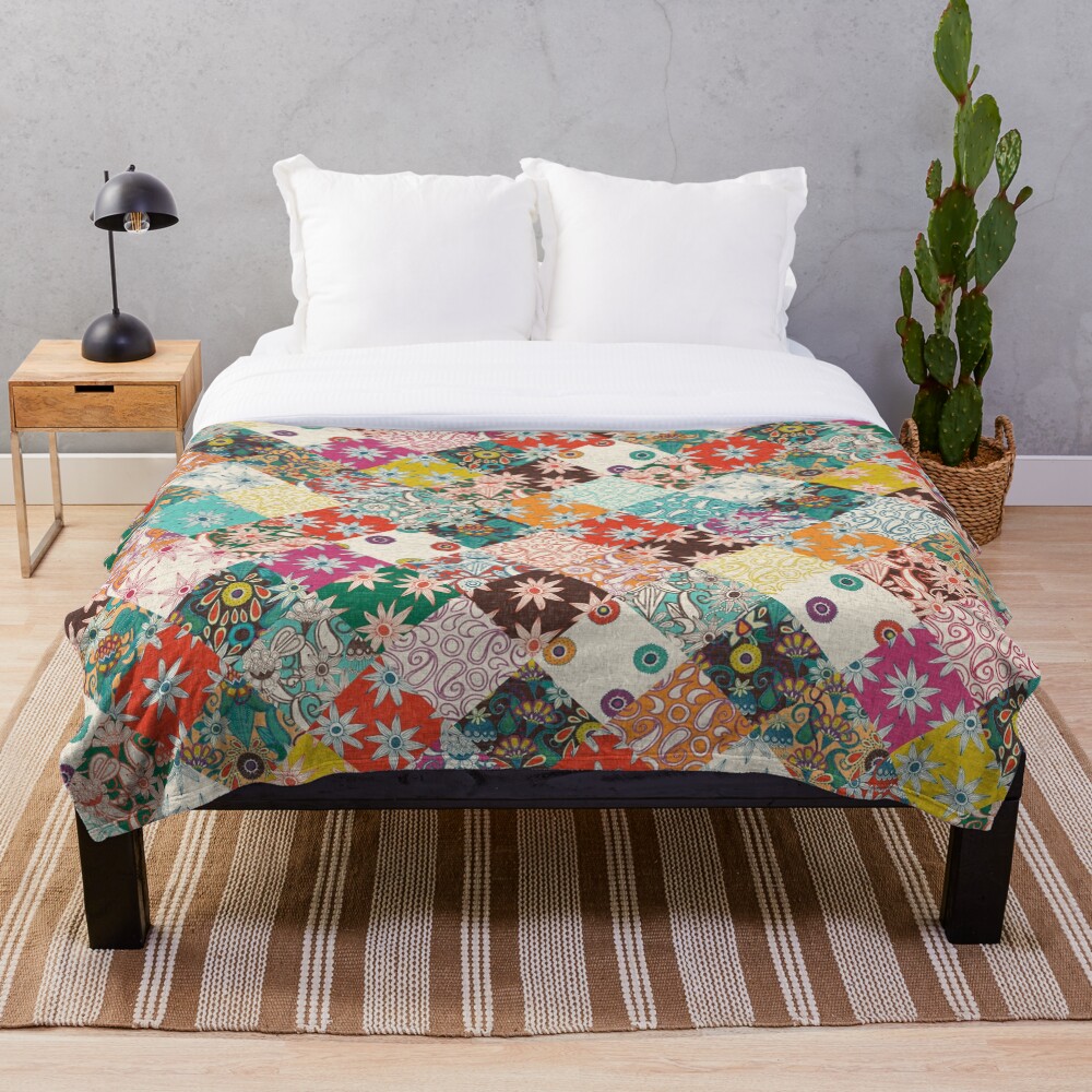 sarilmak patchwork Throw Blanket