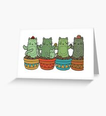 Catcus Garden (Single Row) Greeting Card
